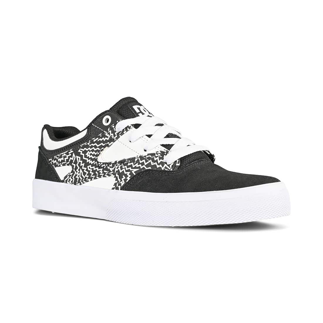 DC Kalis Vulc (Youth) Skate Shoes - Black/White/Black