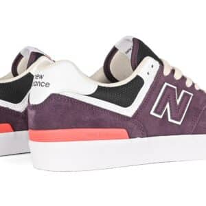 New Balance Numeric 574 Vulc Skate Shoes - Plum Brown/White