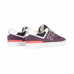 New Balance Numeric 574 Vulc Skate Shoes - Plum Brown/White