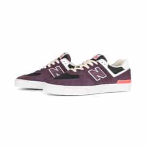 New Balance Numeric 574 Vulc Skate Shoes - Plum Brown/White